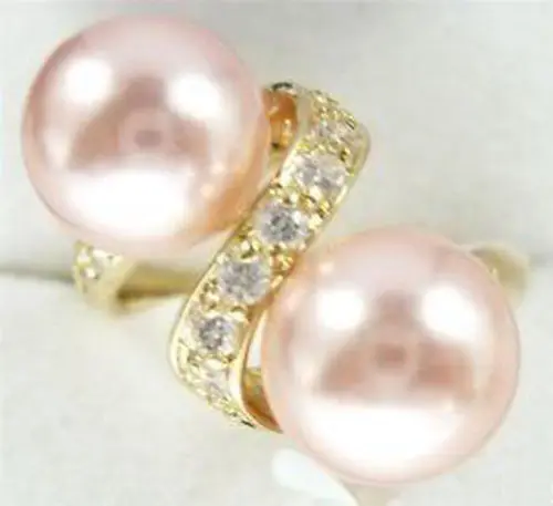 

FREE shipping> >>> Noblest Pink Shell Pearl Ring Size 7 8 9
