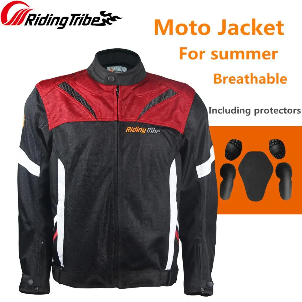

Riding Tribe New Men's Motorcycle Rider Jacket Summer Anti-collision Breathable for Moto Motobike Protective Clothing JK-38