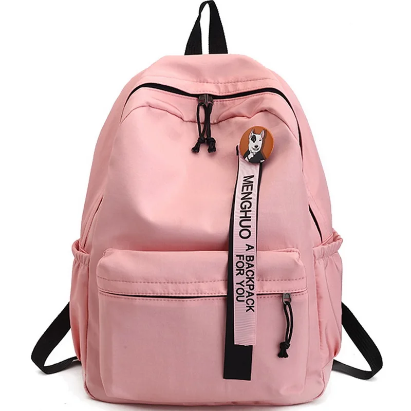 Women Nylon Backpack Teenager Girls School Bags Preppy Style Fashion