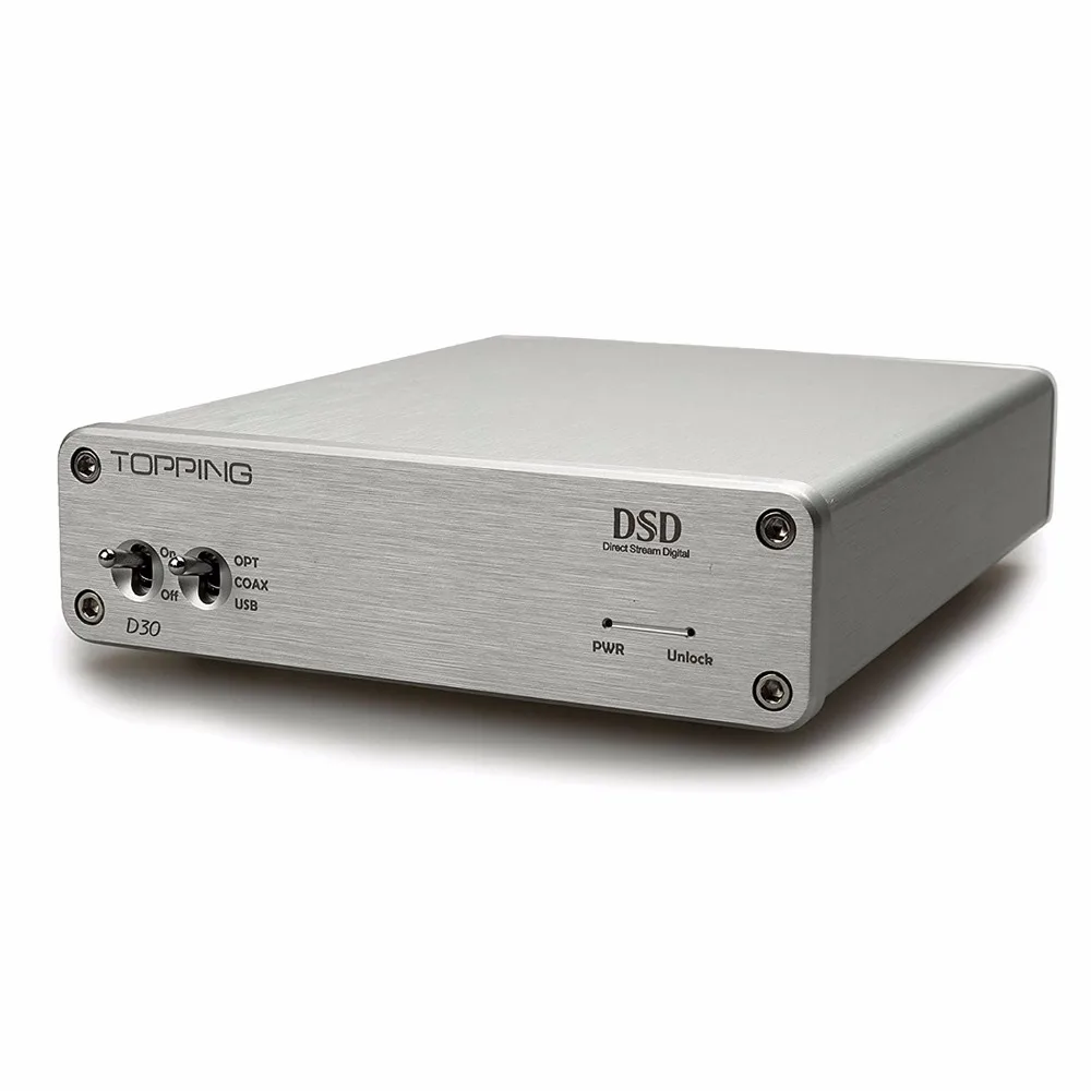 TOPPING D30 аудио декодер USB коаксиальный оптоволоконный 24 бит/192 кГц S/PDIF DAC поддержка