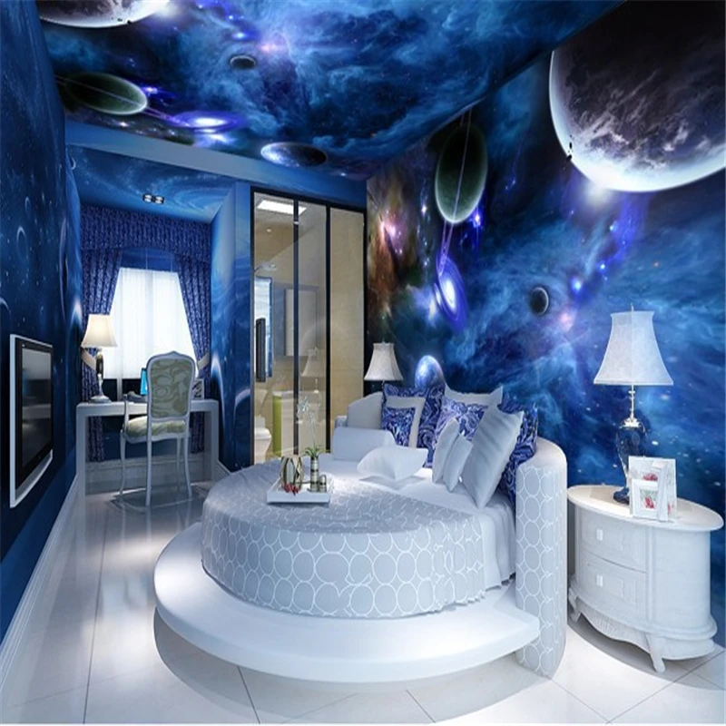 beibehang wallpaper 3d murals Star Planet Universe Space planet wallpaper mural photo wallpaper flooring paper wall paper panel