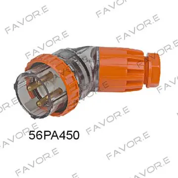 50A 4PIN 3 фазы угловой Электрический разъем IP66 56PA450