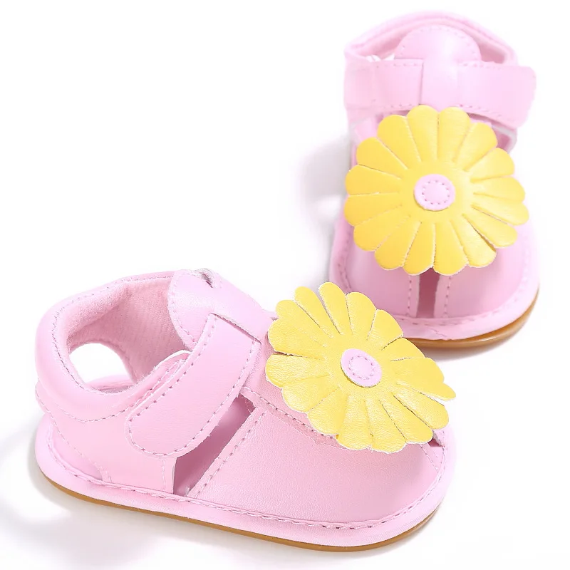 Сладко большой цветок солнца из искусственной кожи детские сандалии малыша для мальчиков и девочек Летняя детская обувь Спортивная обувь