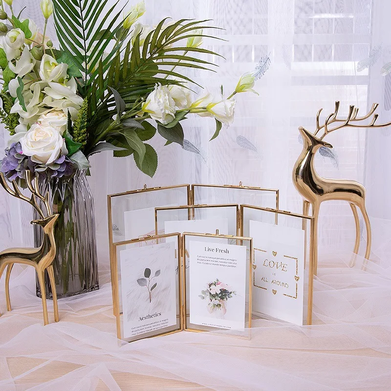

Nordic Plant Specimen Clip Wedding Transparent Display Stand DIY Desktop Creative Bedroom Wedding Photo Frame 1PCS