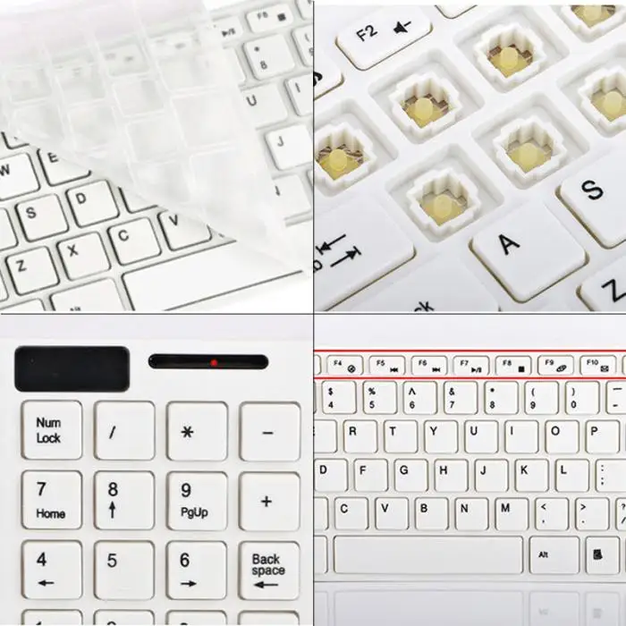 Игровая клавиатура мышь Combo беспроводная 2,4G Ультра тонкая Бесшумная Клавиатура Набор мышей для ПК ноутбук Настольный GT66