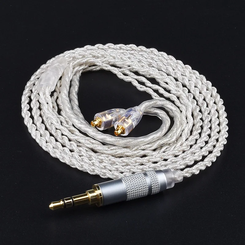 

DIY Quality Earphone Upgrade Cable Silver Copper Wire Custom MMCX 0.78MM 0.75MM Interface For Shure MaGaosi Westone TF IE80 UE18