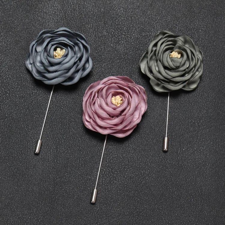 Wedding Flower Lapel Pins Men Suits Rose Man Classic Modeling Cloth Art