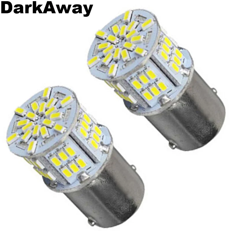 Затемненный Ультра яркий 2x1156 P21W 1141 1003 3014 54smd светодиодный светильник лампа 12В 24В