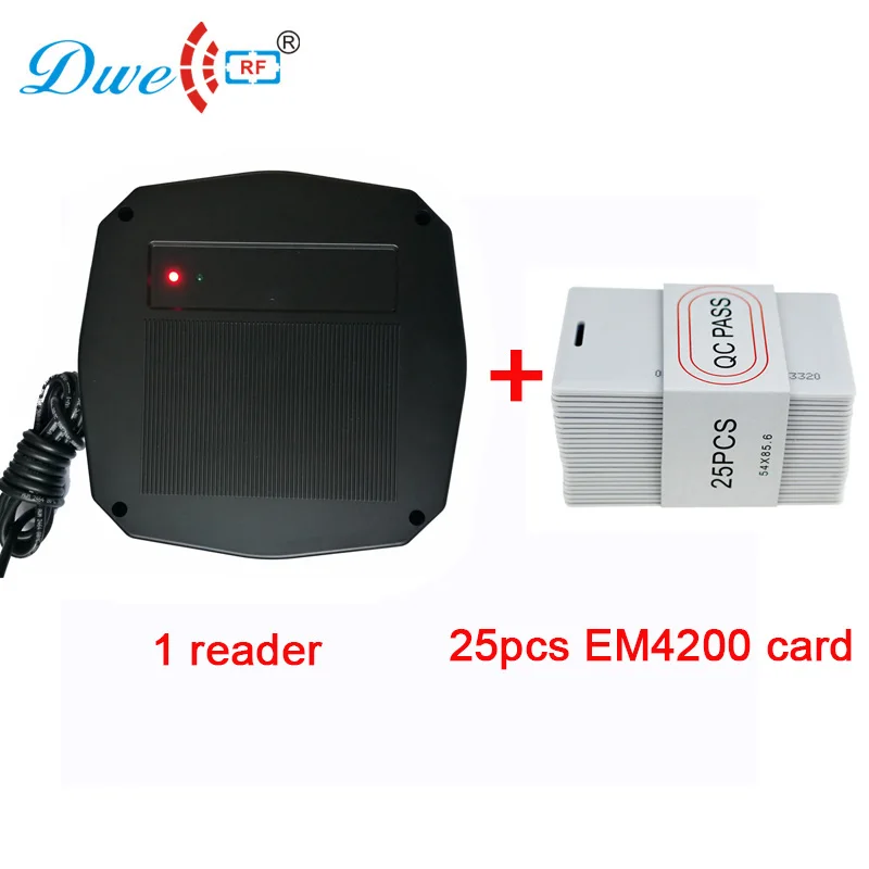 DWE CC RF high quality resin waterproof rs232 built in led indicator ID reader with EM4200 proximity card | Безопасность и защита