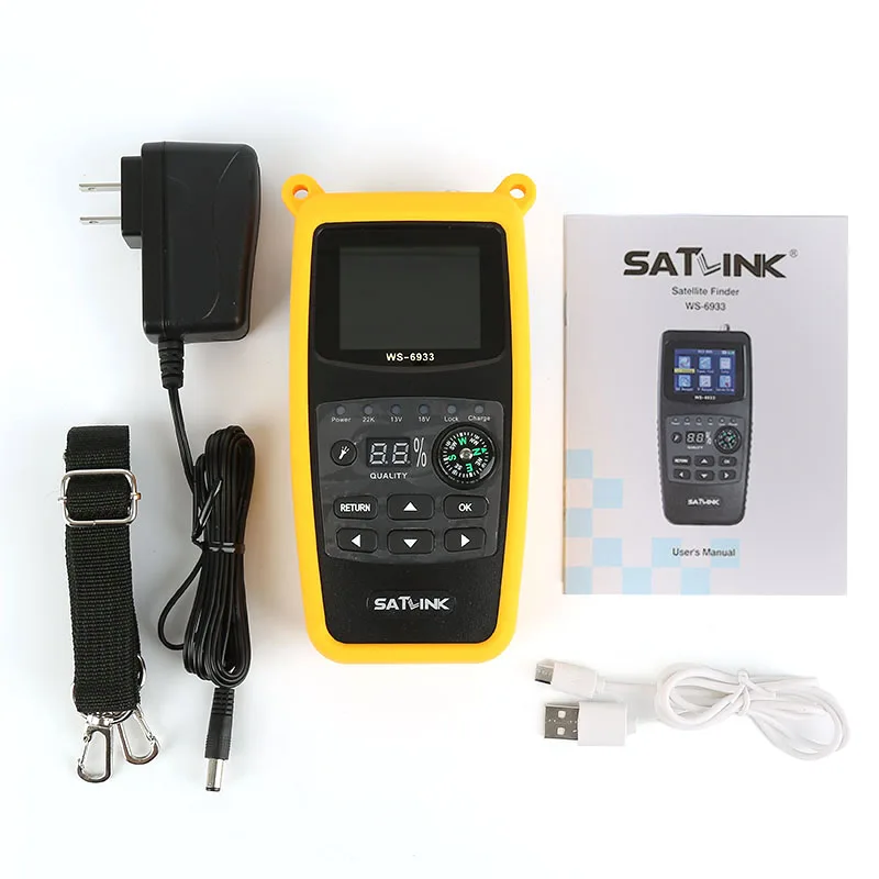 

Satlink WS-6933 satfinder satellite finder satlink 6933 2.1 Inch LCD Display DVB-S FTA C&KU BandMeter SatLink 6933