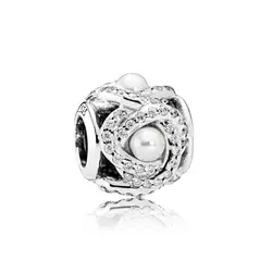 2019 100% Серебро 925 пробы 1:1 Аутентичные 792105WCP светящийся узел любви браслет оригинальный Для женщин ювелирные изделия