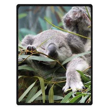 

Fashion koala Pattern Summer Air Conditioner Blankets Soft Coral Fleece Throw Blanket Winter Bedding