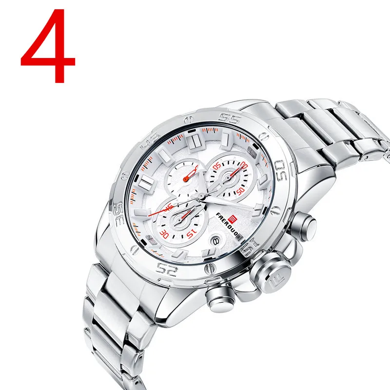 

zou's 2Mens Watches Top Brand Luxury Sport Quartz Watch Men Business Stainless Steel Silicone Waterproof Wristwatch relogio96