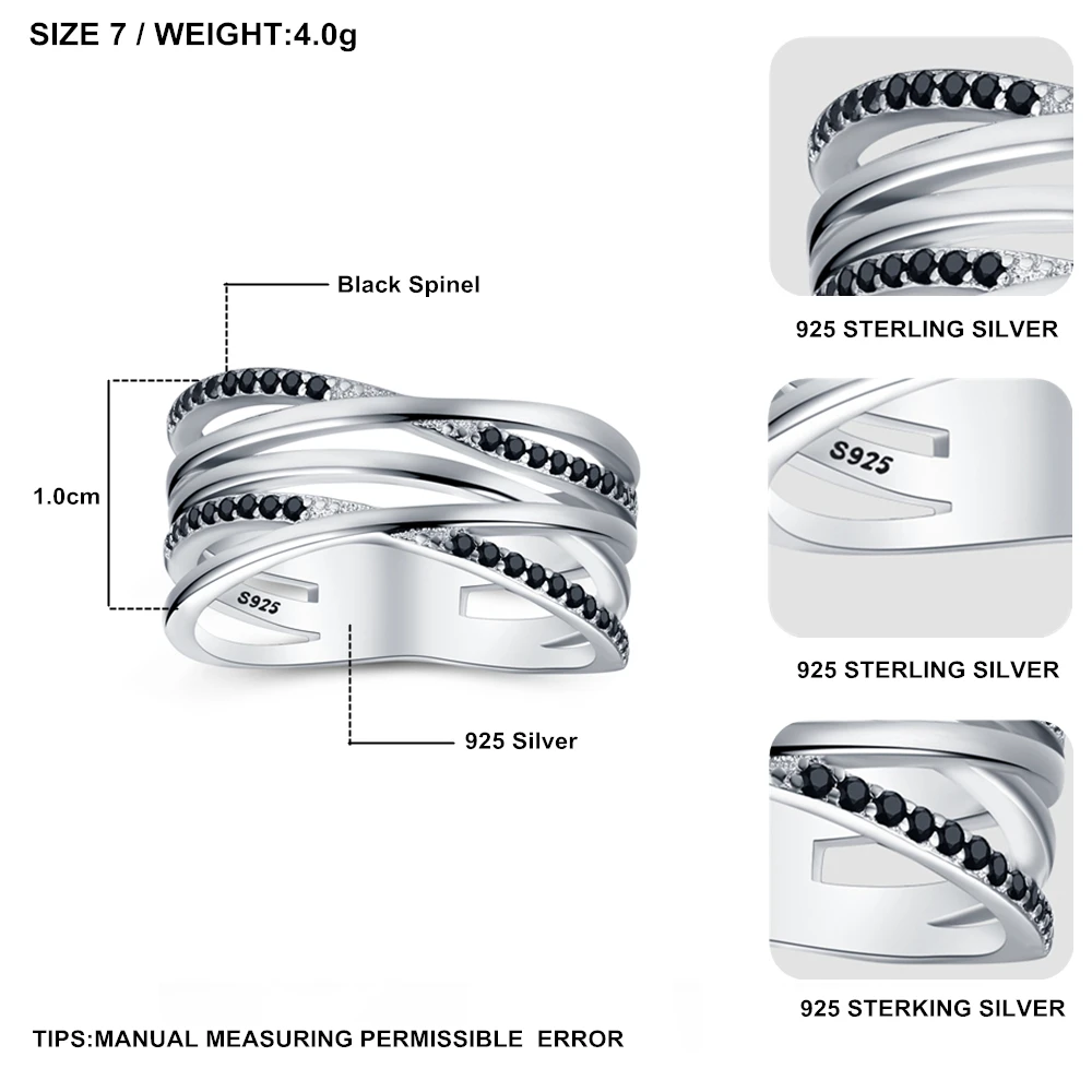 [BLACK AWN] 925 пробы серебряные ювелирные изделия Свадебные Кольца для женщин женские Bijoux серебро 925 ювелирные изделия кольцо на палец с отверстиями G063