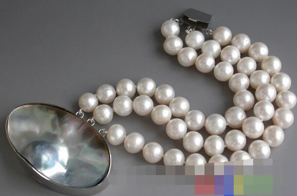 

Hot sell ->@@ > 01212 3row 8" round white Freshwater cultured pearl bracelet mabe pearl -Top quality free shipping