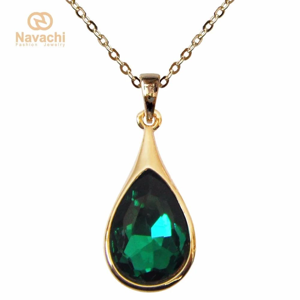 Ожерелье с подвеской в виде капли воды Navachi SMTa6303|drop pendant|necklace crystal pendantcrystal |