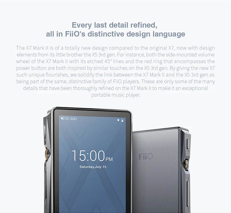 FiiO X7II MKII HiFi Hi-Res Audio Bluetooth Android Music Player MP3 Balance Module AM3A WiFi Aptx Portable DSD DAP Player