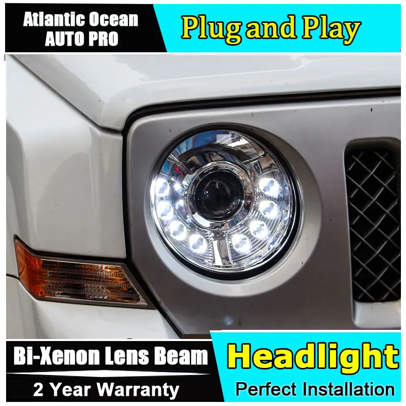 car styling For Jeep Liberty headlights U angel eyes DRL 2013 2015 For Jeep Liberty LED light