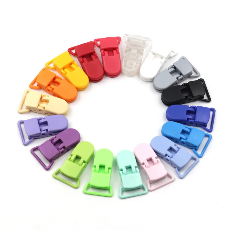 JOJOCHEW Baby Pacifier Clip Chain New Baby Pacifier Clips Newborn Dummy Pacifier Chain Clip Holder baby christmas gift 20 clours