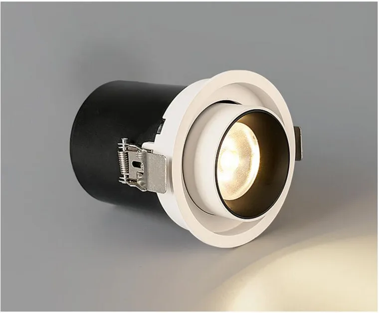 Dimmable Утопленное растягивающееся вращение 360 ° светодиодный светильник 12W18W24W COB светодиодный точечные потолочные светильники AC85~ 265V фоновая лампа для рисования
