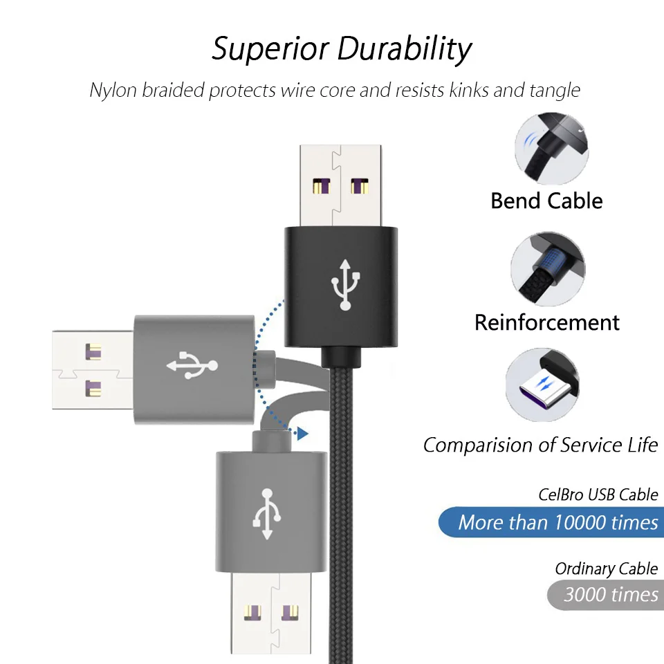 Зарядный кабель 5А usb type C для huawei mate 30 20 Pro P30 mate 30 lite Honor 20 SuperCharge Phone charger Cord