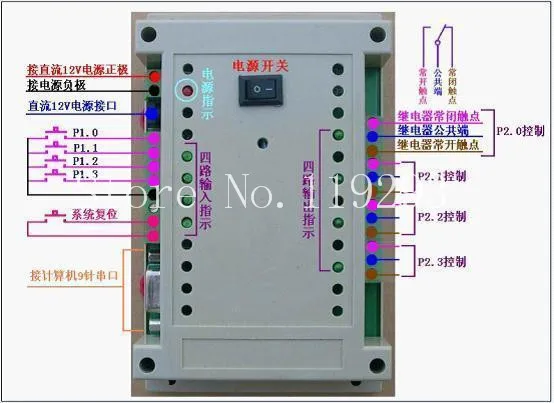 

[BELLA]5 Volt / 12V/24V four 4 -way trigger input and output computer PC software serial relay control board--5pcs/lot