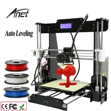 Nivel de Auto y Normal A8 3D Kit de Impresora 220*220*240mm Gran Tamaño acrílico Reprap Prusa i3 DIY 3D Impresora Con Filamento de 8 GB SD tarjeta