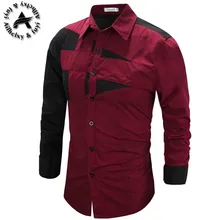 2016 Nuevos Mens de La Llegada Venta Caliente Famoso Diseño de Algodón Sliming Traje Camisa de Vestir de Negocios la Mejor Calidad 7 Colores 5 Tamaños