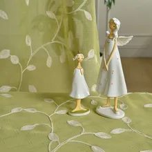 250*260 см льняная вышитая занавеска листья занавеска для гостиной готовая занавеска