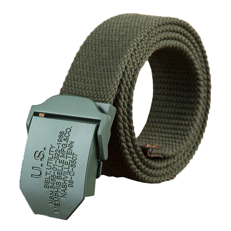 

Male Tactical Belt 2019 Mens Weave Canvas belt men Unisex belts Knitted Cargo Belt Military fans Automatic Buckle-Belt 110-160cm