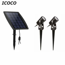 ICOCO супер яркая светодиодная лампа на солнечных батареях для приготовления пищи на воздухе садовый светильник наружный Точечный светильник Прямая Водонепроницаемый IP65 по доступной цене