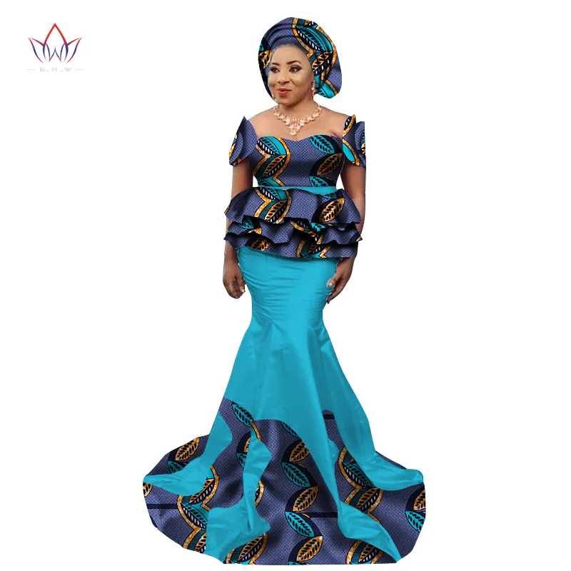 Новая мода африканская юбка набор для Женщин Дашики элегантная африканская одежда аппликация размера плюс традиционная африканская одежда WY2240