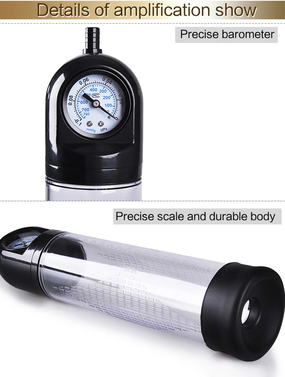 CANWIN Manual Penis Pump Enlargement Pumps Strong Suction Sex Toy Adult Product penis enlargement extender for Men 4