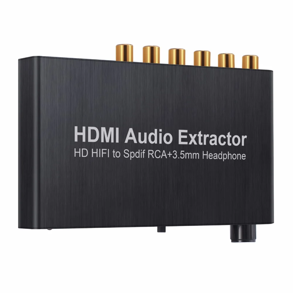 ESYNiC цифро-аналоговый аудио конвертер HDMI аудио экстрактор для Fit Dolby AC-3/DTS 4K 3D сплиттер HDMI к HDMI с оптическим