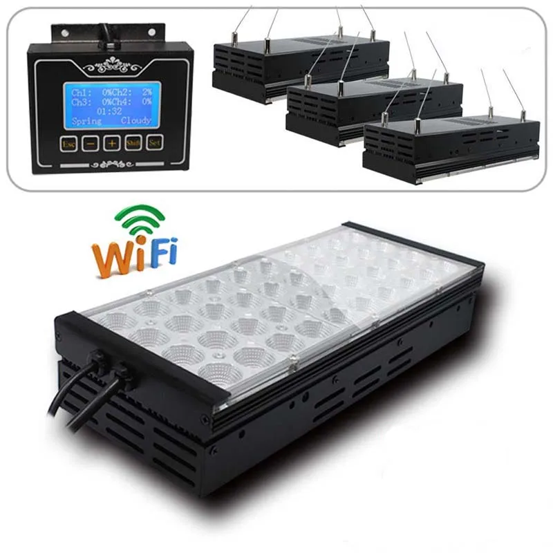 Mobile Control 270W Dsuny Full Spectrum WIFI Aquarium LED Lighting Dimmable Coral SPS LPS Marine Reef Light Sunrise Sunset | Дом и сад