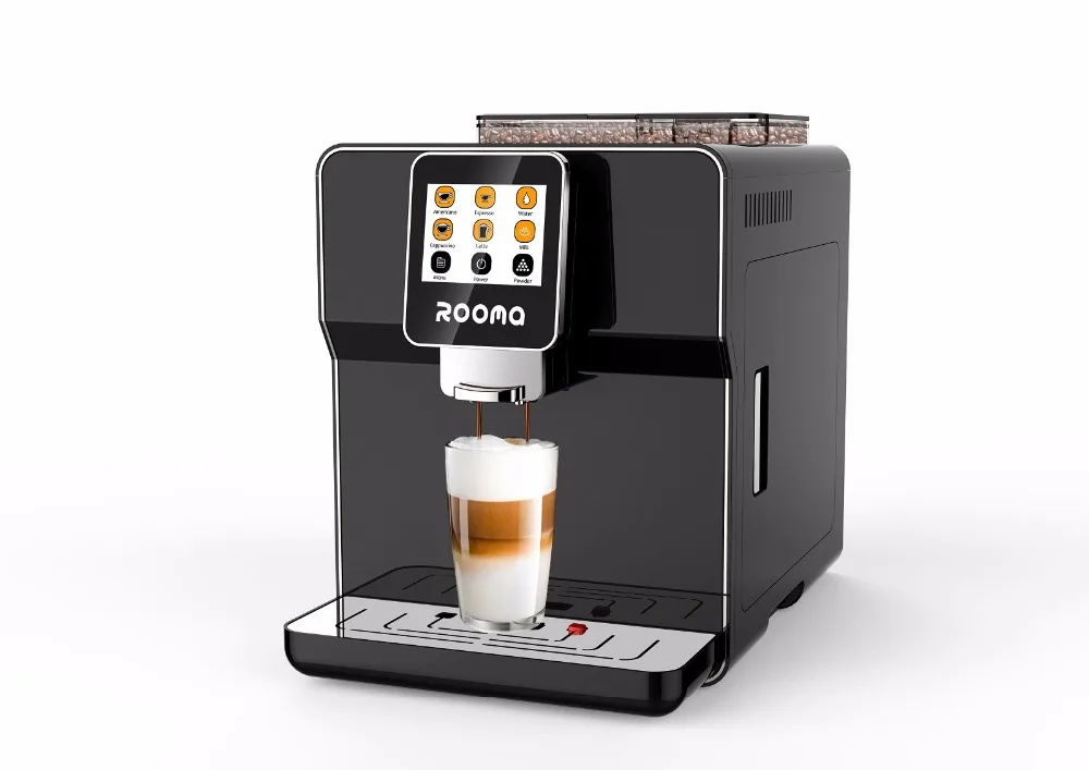 220 В полностью автоматическая машина для кофе с сенсорным экраном для капучино, латте, эспрессо/кафе/коммерческая и офисная кофемашина