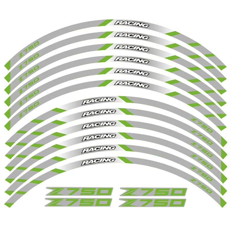 Новая высококачественная 12 шт подходит мотоциклетная наклейка для колес полоса светоотражающий обод для Kawasaki Z750