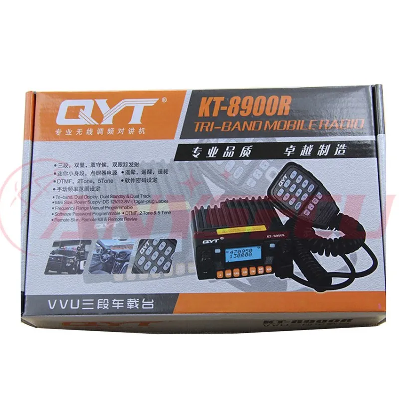 Купон! Новый QYT KT 8900R KT8900R миниатюрный переносной радиоприемник Tri Band 136 ~ 174 MHz & 240 260