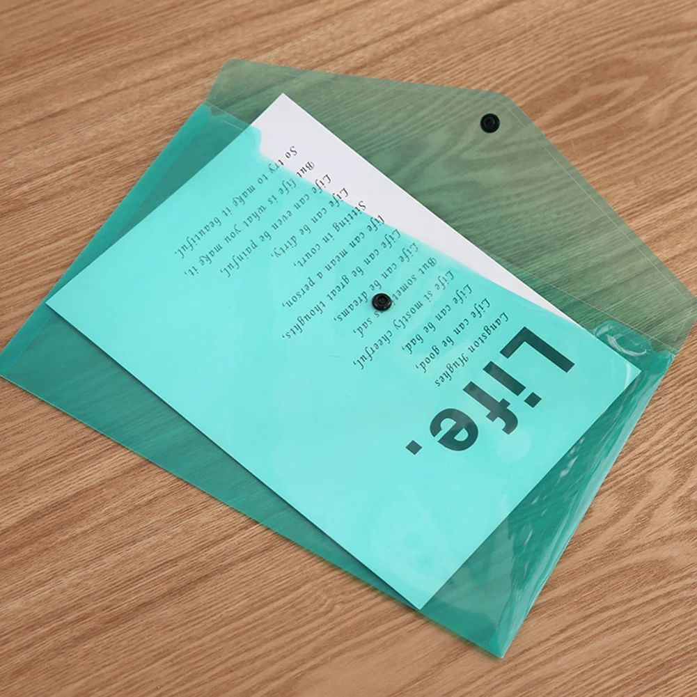 Защелкивающаяся А4 прозрачная пластиковая трехмерная Сумка-файл для документов школьная офисная сумка для хранения