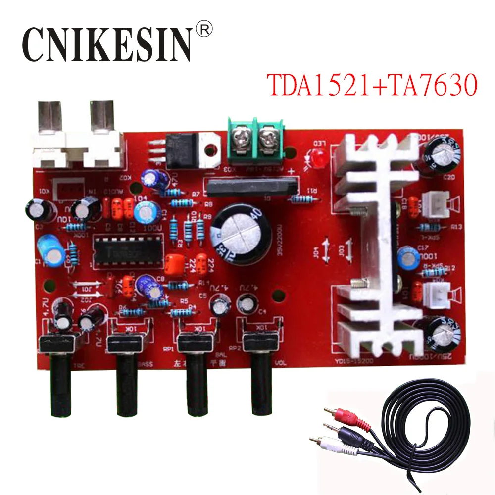 CNIKESIN Diy kit TDA1521+TA7630 audio amplifier in front of electronic