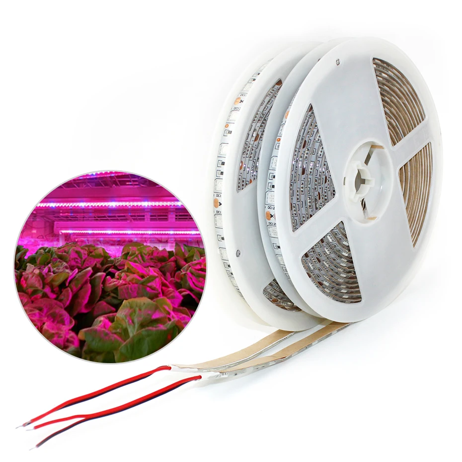 SMD 5050 DC 12V Водонепроницаемые светодиодные лампы для выращивания растений гибкие