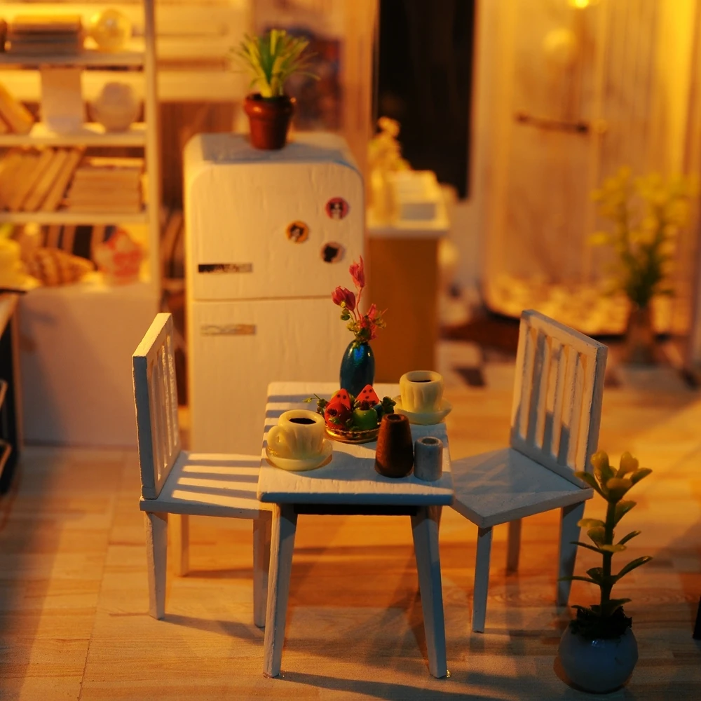 Ручной работы кукольный дом мебель Miniatura Diy кукольные домики миниатюрные деревянный кукольный домик игрушки для детей взрослые подарок на день рождения