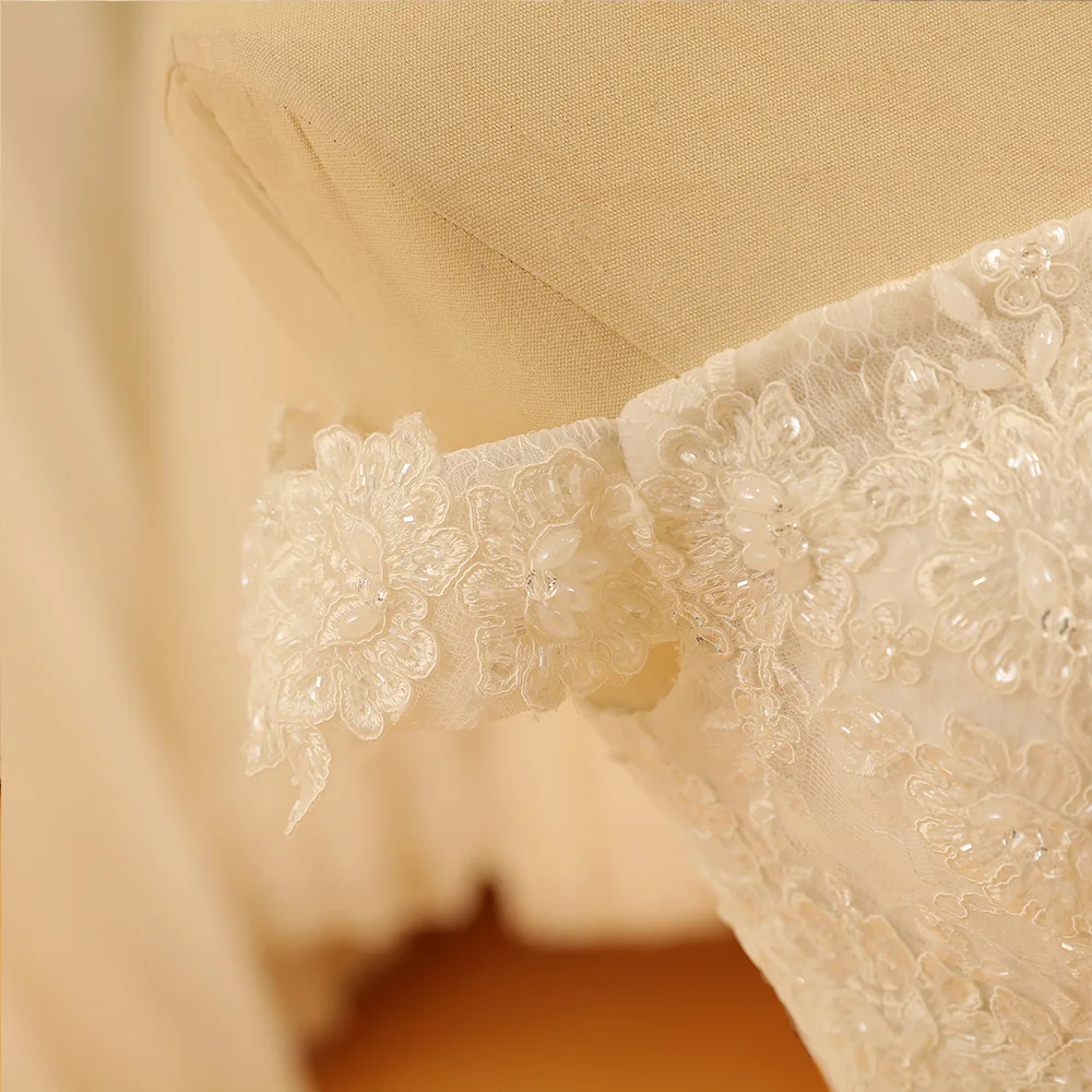 SL-335 Abiti da sposa bohémien personalizzati Abiti da ballo Abiti da sposa Abito da sposa Boho musulmano di lusso con perline 2018 con maniche - immagine 4