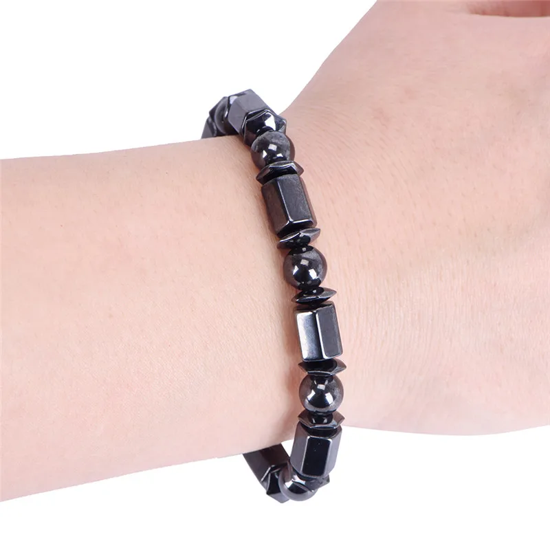 Weight Loss Bracelet 50mm Six Side Black Stone Therapy