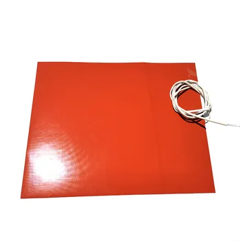 

240v 610w 430*590*1.5mm Industrial Heater silicone rubber heater for machine adhesive 1 side 1000mm lead wire