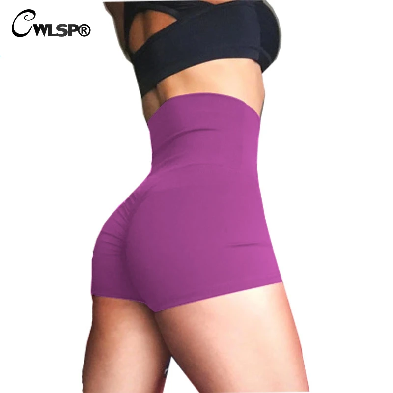 CWLSP новые шорты модные популярные для женщин высокая талия Yogapants сексуальные 2018