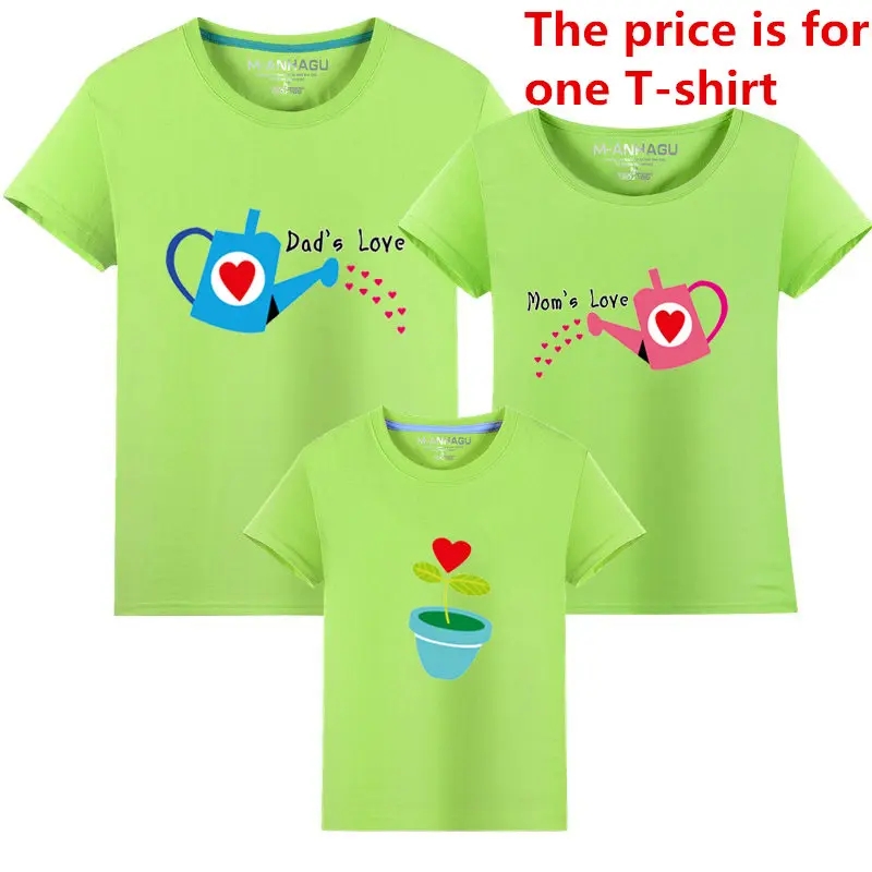 Летняя футболка с короткими рукавами для всей семьи, 1 предмет Одинаковая одежда для семьи, одежда для мамы, дочки, папы и сына - Цвет: as chart