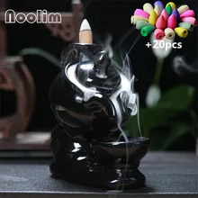 Форменный чайник курильница для благовоний горелка домашний декор водопад ладан держатель Арома Зен буддийская кадильница+ 20 шт. пирамидки благовоний