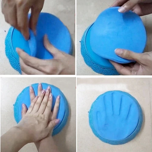 2 упаковки воздуха сушки мягкая глина отпечаток руки ребенка отпечаток ноги отпечаток литья запись выращивания