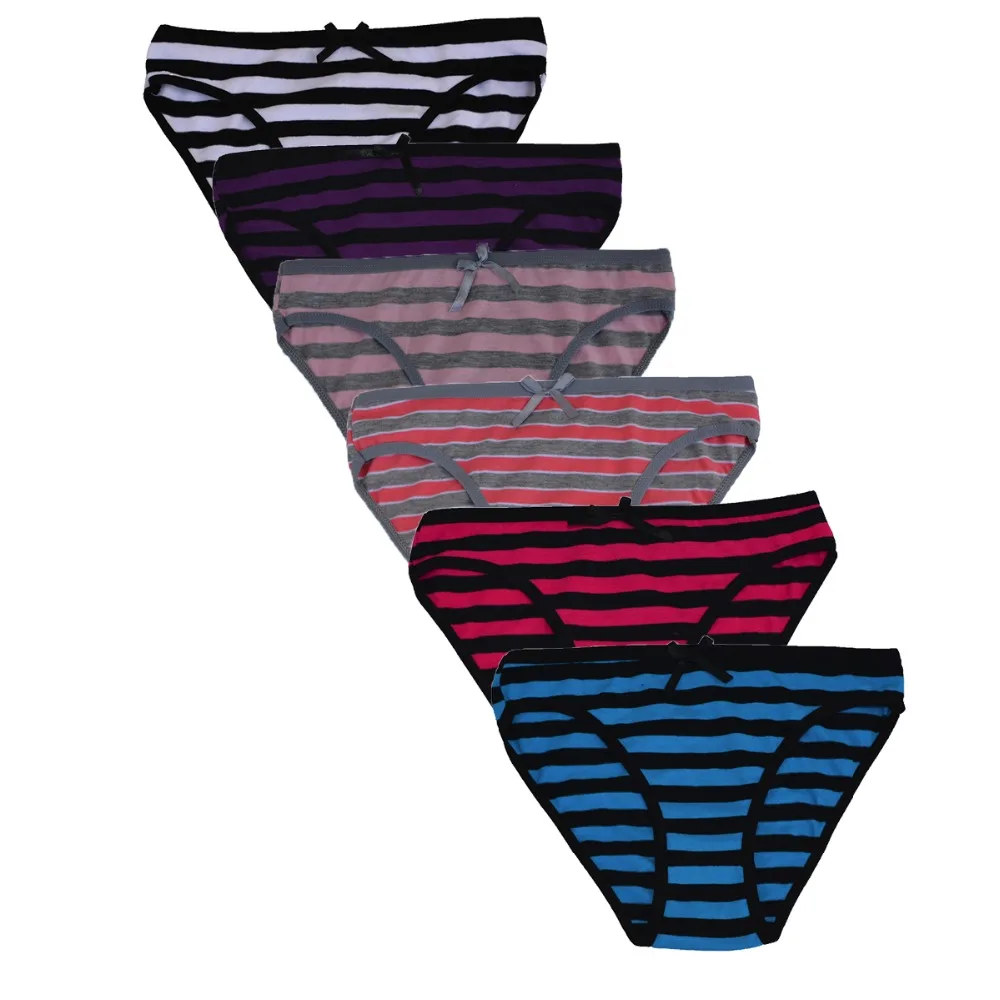 

Women's briefs sexy low-waist panties Ladies briefs Ladies,Cotton Women Striped Cotton Briefs Underwear 6 pcs /lot SIZE:M L XL